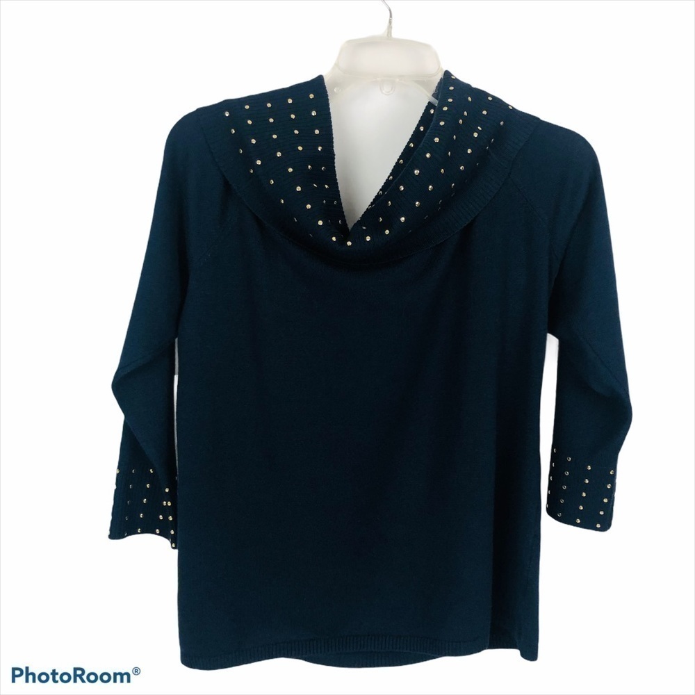 NWT 89th & MADISON Womenâs Sweater Large Dark Blue